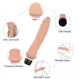 Alat vibrator dildo silikon warna daging paling anyar TOPARC