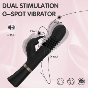 Σεξουαλικά παιχνίδια TOPARC Black Multi-Mode Vibrator Head Rabbit