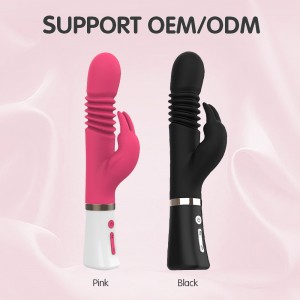 TOPARC Qara Çox Rejimli Dovşan Başlı Vibrator Seks Oyuncaqları