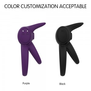 TOPARC Black Penis Dual Vibrating Ring Sex Toys