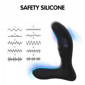 TOPARC Black Silicone Prostate Massager Lelut